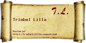 Triebel Lilla névjegykártya